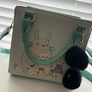 Totoro Themed Mint Green Tote Bag
